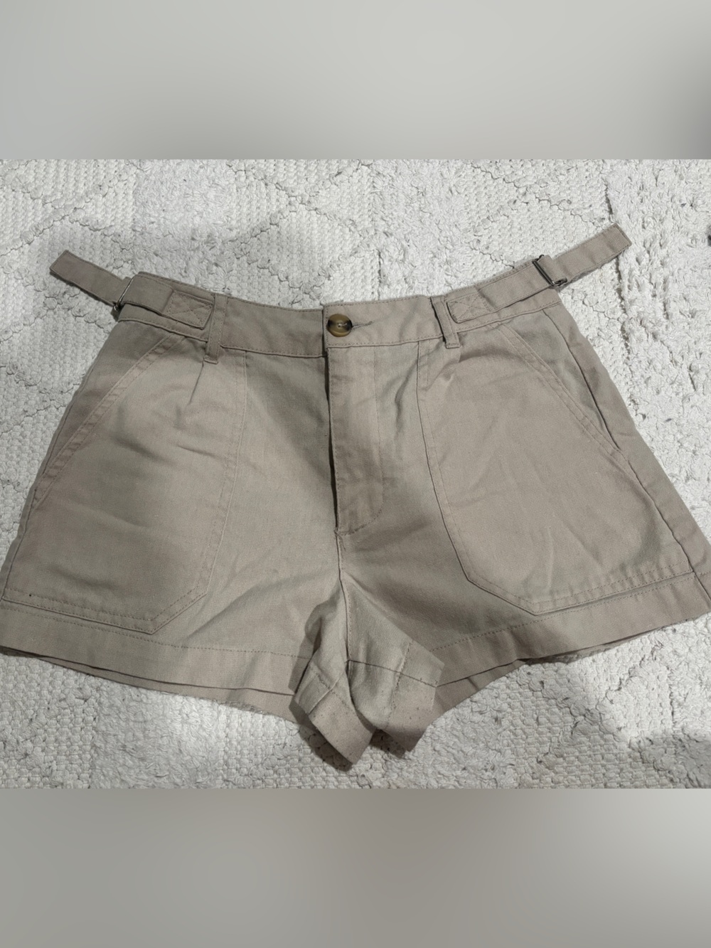 Forever 21 Taupe Utility High-Waist Shorts